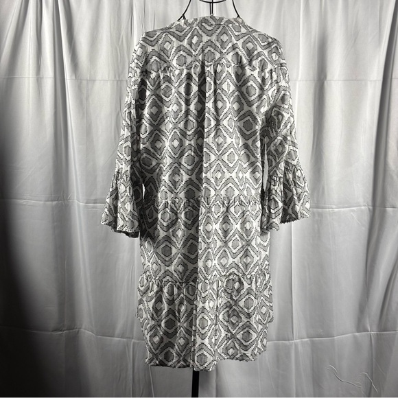 Tommy Bahama White and Gray Geometric Midi Dress - Picture 6 of 6